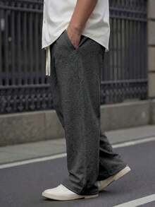 ResortEase Men's Casual Loose Fit Sweatpants, Suitable For Daily Casual Wear, Weekend Outings, Hangouts With Friends, Traveling And Other Relaxed Social Activities. This Pant Is An Indispensable Versatile Piece In A Man's Wardrobe, And Makes A Great Gift For Boyfriends Or Husbands. - Dark Grey - View 2