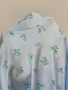 valorelle valorelle Teen Girl Printed Pattern Zipper Hooded Short Sweatshirt, Sporty, Casual, For Going Out - Baby Blue - View 7