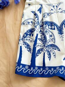 Soleia 女士夏季度假椰树印花镂空连体裤 - 彩色 - 查看 4