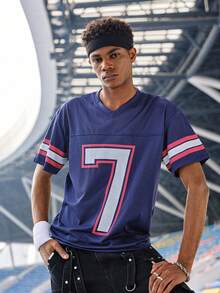 EVRINFINITE Camiseta deportiva casual de manga corta para hombre de verano, camiseta de fútbol de verano Copa del Mundo de Fútbol 2026, conjunto a juego para parejas en vacaciones. - Azul Marino - Ver 1
