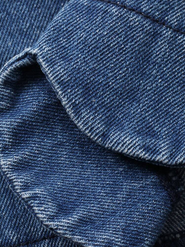 Tween Girls' Casual Pocketed Button Denim Shorts, Versatile For Daily Wear