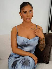 SAYEHFBABY 女士新款浪漫花卉网眼低胸鱼尾下摆中长紧身连衣裙，性感优雅的长裙，春夏装，海滩，办公室，派对，度假，波西米亚风，夏威夷，音乐节，约会，婚礼，毕业典礼 - 彩色 - 查看 4