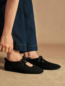 Rosivie 女士平底鞋 - 全黑色 - 查看 3