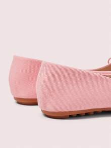 CUCCOO DOLLMOD 粉色芭蕾舞鞋，蝴蝶结装饰休闲一脚蹬鞋，可爱甜美学院风，适合约会和通勤。 - 淺粉色 - 查看 4