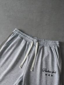 PAVTROS 男士街头服饰套装，复古风，连帽衫搭配阔腿裤，针织连帽开衫搭配抽绳长款运动裤，实用口袋阔腿裤，针织运动套装，豹纹绒面面料，奢华品质，品牌Logo，可定制，街头风，日常穿着，时尚百搭，户外运动，返校季，节日礼物，男友礼物，老公礼物，春夏两季，夏季，度假，复古风，外出，派对，节日，送给男友的礼物，街头风，健身 - 灰色 - 查看 6