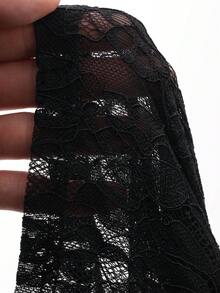 DAZY Women's Elegant Lace V-Neck Blouse, Spring/Summer Long Sleeve Tops Women - Black - View 11