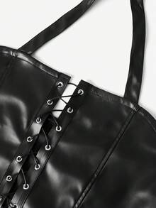 FeverCity 男士时尚性感交叉吊带连体裤 - 黑色 - 查看 11