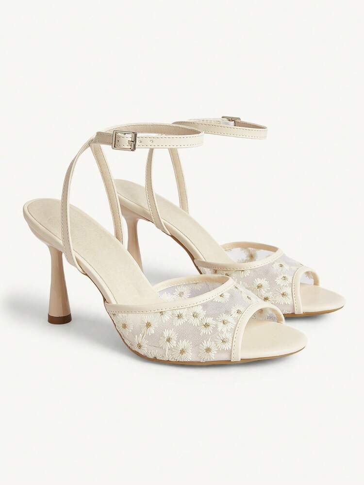 CUCCOO CHICEST Women Heeled Sandals Wedding Shoes Summer Shoes Bride Shoes