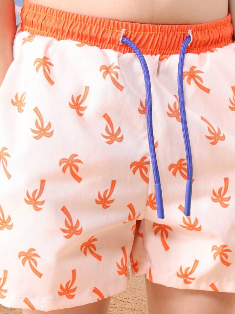 Palm Tree Print Swim Shorts