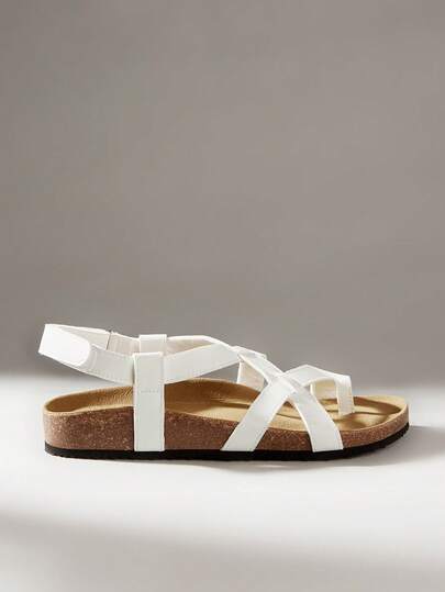 Solecia Women's Shoes Spring And Summer New Comfortable Soft-Soled Lightweight Flat-Soled Adjustable Magic Belt Black Versatile Slippers Sports Sandals, Cross-Strapped Upper Casual Vacation Beach Shoes Sandals