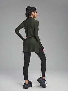 Innovista Women's Letter Print Zip-Up Hoodie And Leggings Sports Suit - Multicolor - View 8