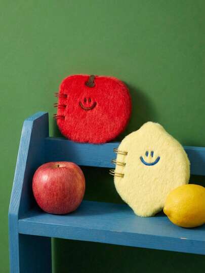 Joivida 1PC Kawaii Plush Mini Coil Notebook - Cute Aesthetic Pocket Notepad For Journaling, Notes & Sketching, Portable Soft Cover Spiral Bound Travel Diary, Pastel Velvet Student School Supplies, Gift Ideas For Girls Teens Women