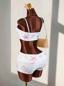 Amplova 2026 New Casual Basic Style Ocean Pattern Vacation Set, 2pcs For Women - Multicolor - View 12