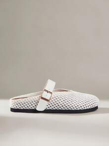 Solecia Women Shoes Spring And Summer New Woven Upper Design Round Toe Seaside Vacation Natural Leisure Style Travel Wear - White - View 2