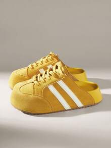 Solecia 女士系带设计休闲百搭时尚平底鞋 - 黃色 - 查看 2