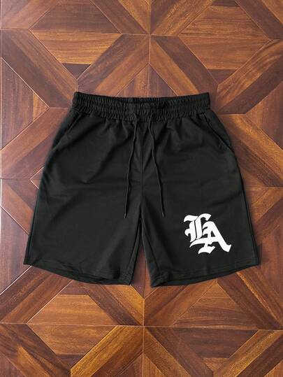 StoneGrade 男士休闲宽松抽绳短裤户外日常穿着男士街头潮流短裤黑色短裤男士街头潮流短裤男士黑色拉丁短裤