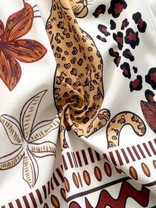 Soleia Bộ áo liền quần nữ họa tiết nhiệt đới khoét lỗ, trang phục thường ngày cho kỳ nghỉ. - Nhiều màu - Xem 6