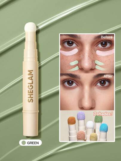 SHEGLAM Complexion Boost 修色遮瑕膏-Green 品牌 美容 化妝 化妝品 適合女性與女孩 完美搭配冬季春季 Y2K 時尚 流行 生日 情人節禮物 假期 派對準備就緒 最佳顏色