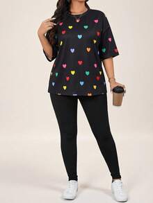 Comfylo Bộ đồ mùa xuân cỡ lớn cho nữ 2 món, quần áo mùa thu cho nữ, áo thun và quần legging sọc đen trắng dáng trễ vai mùa hè, bộ đồ thường ngày cho nữ, bộ hai mảnh cho nữ, trang phục sân bay cho nữ, bộ đồ hai mảnh màu đen, trang phục du lịch sân bay. - Nhiều màu - Xem 7