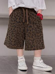 Dazy Kids Toddler Boys' Loose Casual Leopard Print Pants, Autumn - Brown - View 8