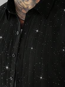 SLATEMANN 男士休闲时尚长袖衬衫，秋季款 - 黑色 - 查看 6