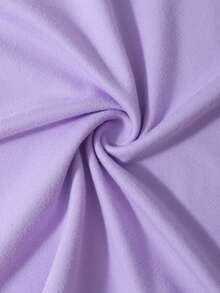 SHEIN Sparklyn Bộ đồ mùa hè, phong cách Bohemian, mềm mại, dành cho bé gái tuổi teen gồm áo thun ngắn tay màu trơn đính ngọc trai giả và chân váy xếp ly in hoa, màu tím nhạt, 2 món, váy trẻ em màu tím hoa cà, váy bé gái màu tím pastel, váy trẻ em màu oải hương. - Màu tím - Xem 7