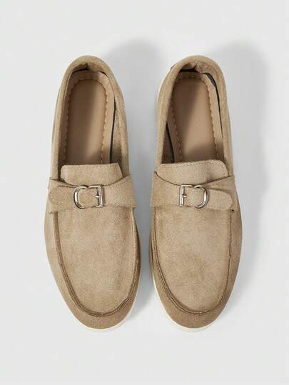 Sleekvia 新款女士平底乐福鞋，采用类似麂皮的材质，休闲舒适，百搭的法式风格，适合外出、购物或通勤。