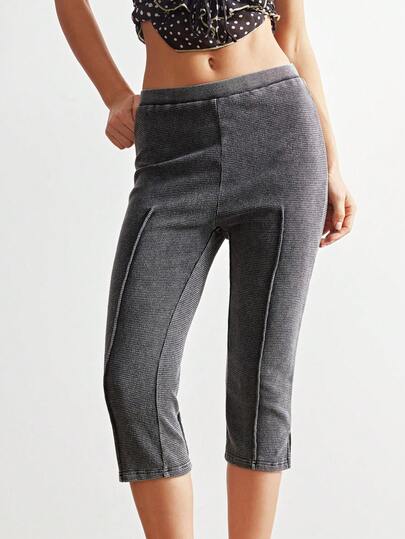 Bohemela Women's Casual Solid Color Knit Leggings