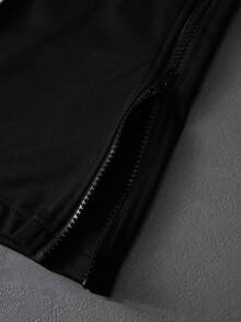 Manfinity Roghcode 男士休闲拼接T恤套装 - 杏色 - 查看 7