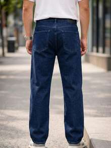 Jeans de Hombre de recto casual - Azul lavado oscuro - Ver 2