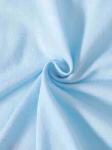 SHEIN 女童翻领修身无袖连衣裙，Polo领“67”数字蝴蝶结装饰百褶裙，休闲时尚优雅，适合派对、上学、运动等场合，夏季蓝色连衣裙 - 藍色 - 查看 8