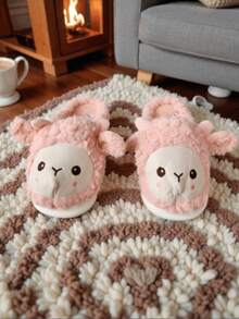 Pantufla de Borrega para Dama - rosa - Ver 2