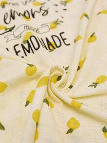 Loomlin Women Lemon Graphic Yellow Cute Pajama Sets, Chic, - Yellow - View 7