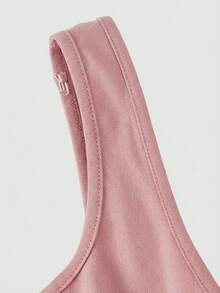 SHEIN MOD Plus Size Elegant Solid Color Backless Bow Decor Sleeveless Dress, Summer - Pink - View 3