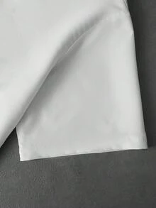 PAVTROS Men's Casual Eye & Teardrop Print Button Front Short Sleeve Shirt - White - View 4