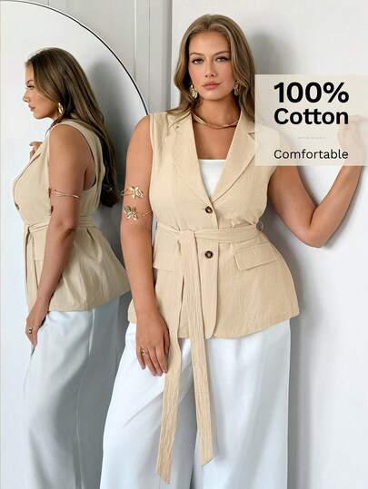 Auralis Plus Size Women's Spring And Autumn Fashion Casual Loose Comfortable Daily Suit Vest Blazer, Old Money Style, Work Wear, Business Casual Women, Fall, Offices For Women