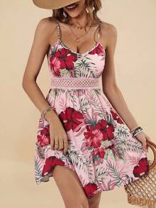 Travachic Plus Size Tropical Print Sleeveless Casual Dress - Multicolor - View 6