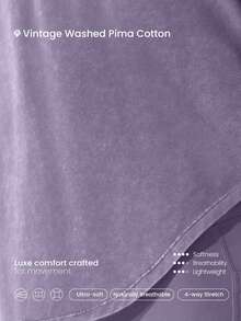 GLOWMODE Tank Top Katun Pima yang Dicuci, Nyaman, Bahu Lebar, Lubang Lengan Dalam Dua Lapis, Belahan Samping, Cocok untuk Olahraga, Latihan, dan Pakaian Kasual Sehari-hari. - Lilac Dream - View 4