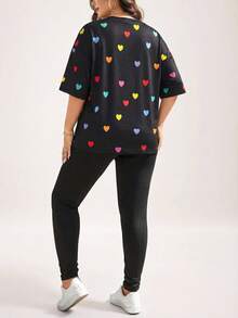 Comfylo Bộ đồ mùa xuân cỡ lớn cho nữ 2 món, quần áo mùa thu cho nữ, áo thun và quần legging sọc đen trắng dáng trễ vai mùa hè, bộ đồ thường ngày cho nữ, bộ hai mảnh cho nữ, trang phục sân bay cho nữ, bộ đồ hai mảnh màu đen, trang phục du lịch sân bay. - Nhiều màu - Xem 3