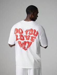 STYNVO Áo thun nam tay ngắn cổ tròn in chữ, kiểu dáng thường ngày, thích hợp cho mùa hè. - trắng - Xem 4