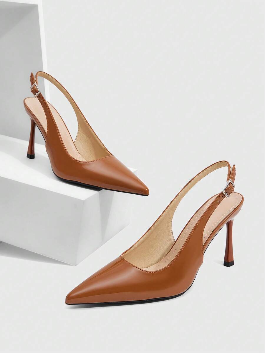 CUCCOO SZL Women's High-Heeled Single Shoe Water Table - Brown - View 1