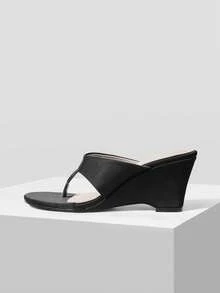 Mnmlis Women's Wedge Sandals - Black - View 2