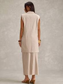 EURMUSE Women, Spring Summer, Set, Jacket, Skirt, Loose Fit, Casual, Elegant - Multicolor - View 2