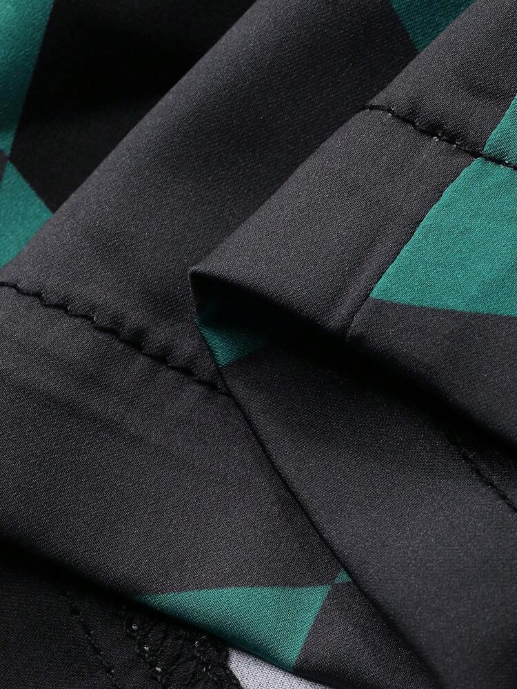 Men's Summer Short Sleeve Top And Shorts Floral Pajama Set