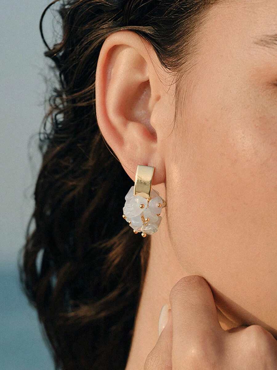 Opalesca Bông tai đá nhỏ xinh mạ vàng 18K, đính đá theo yêu cầu, Phụ kiện cưới/cô dâu, Phong cách cổ tích/tiên nữ, Ngọc trai, Dành cho mẹ/phụ nữ/bé gái/người mẹ, Thanh lịch, Cao cấp, Sang trọng, Đính pha lê, Phụ kiện cưới/cô dâu, Phong cách cổ tích/tiên nữ, Ngọc trai, Dành cho mẹ/phụ nữ/bé gái/người mẹ, Thanh lịch, Cao cấp, Hoa, Pha lê, Vàng, Lễ Phục sinh, Du lịch/Bãi biển/Kỳ nghỉ, Phong cách Boho - Vàng - Xem 1
