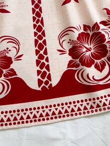 Soleia Vestido camisero mini con estampado de palmeras y plantas tropicales para mujer - Multicolor - Ver 3