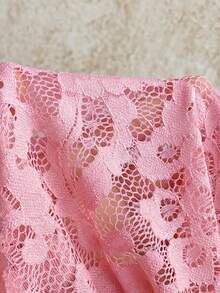 Soleia Bộ jumpsuit ren phối nhiều mảnh gợi cảm, buộc dây cổ, hở lưng dành cho nữ, thích hợp cho hẹn hò và tiệc tùng. - Hồng - Xem 7