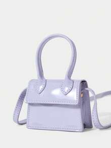 SHECARRY Mini Top Handle Satchel Bag - Mauve Purple - View 3