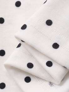 DAZY 女士夏季波点印花吊带背心和宽松睡裤睡衣套装 - 白色 - 查看 8