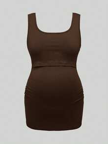 Modmama Áo tank top cho bà bầu, màu trơn, kiểu dáng thường ngày, dùng cho việc cho con bú. - Nhiều màu - Xem 12